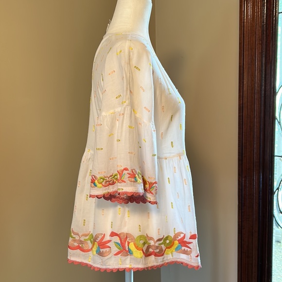 Ivy Jane boho peplum bell sleeve top szXS - Picture 3 of 9